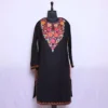 Mehboob Black Floral Woolen Kurti for Winter Wear (L 46)