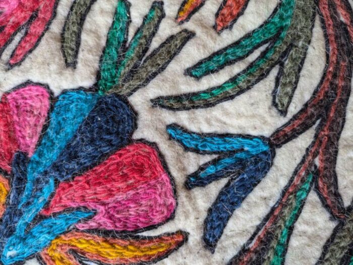 Poshbal Handmade Kashmiri Namda Rug – 5x3 Feet | Authentic Wool Craft - Image 9