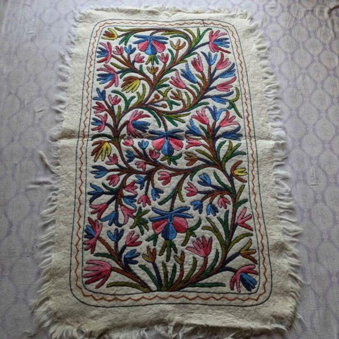 Poshbal Handmade Kashmiri Namda Rug – 5x3 Feet | Authentic Wool Craft