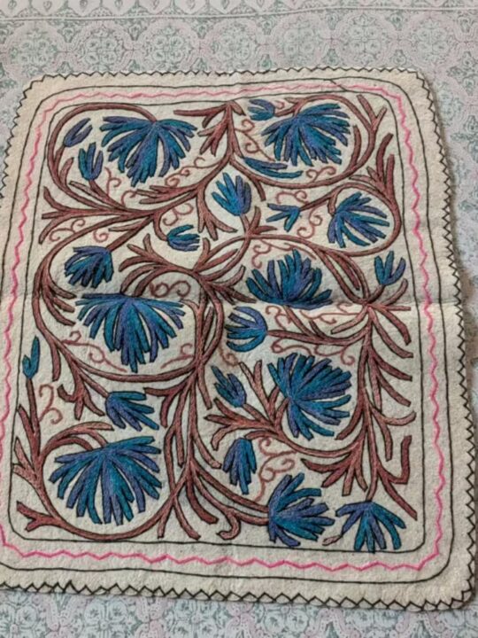 Kashmiri Harud Handmade Aari Embroidered Namda 2.5x3.5FT