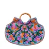 Kashmiri Blue Handbag Crewel Handwork | Ring bag Pentagon