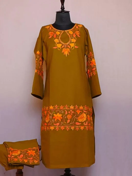 Kashmiri Coord Kurta Set Lady Hut Apparel for Winter | Very Warm | Maroofa Collection