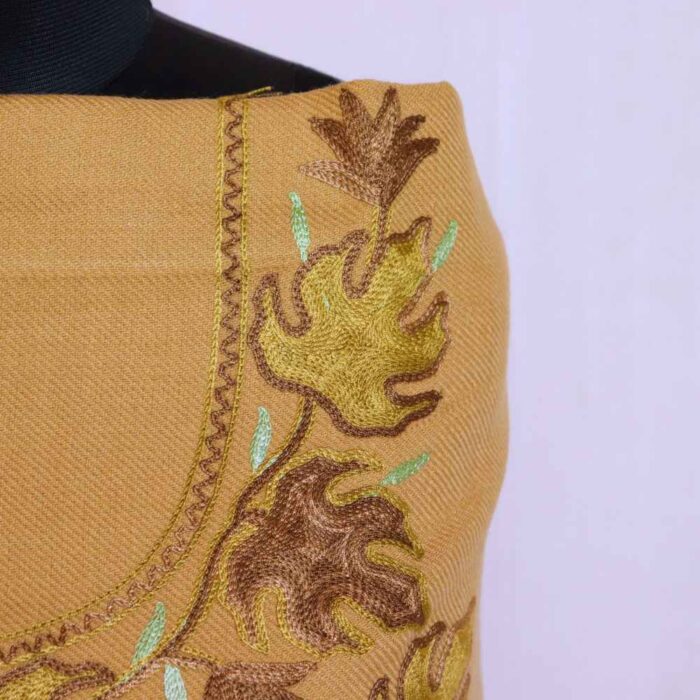 Light Brown Chinari All Over Cashmilon 2PC Kashmiri Woolen Unstitched Salwar Suit | Mariya - Image 3