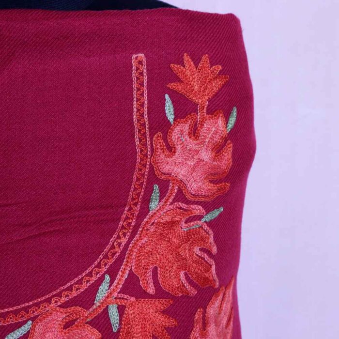 Pink All Over Cashmilon 2PC Kashmiri Woolen Unstitched Salwar Suit | Mariya - Image 3