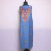 Kashmiri Woolen Spun Suit Bluish 2PC | With Flower Bootis | Gul Posh Collection