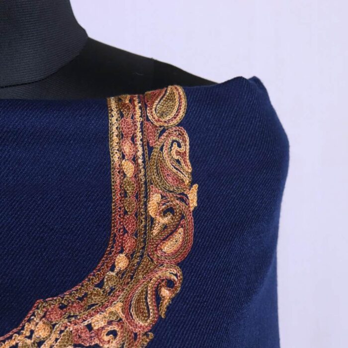 Blue Bootis Cashmilon 2PC | Kashmiri Woolen Unstitched Salwar Suit | Lehlav Collection - Image 3