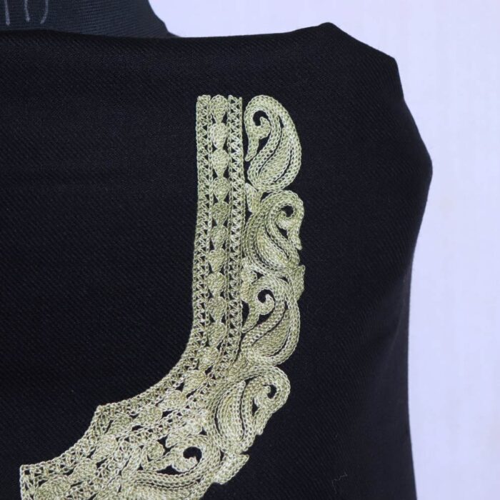 Black Bootis Cashmilon 2PC | Kashmiri Woolen Unstitched Salwar Suit | Lehlav Collection - Image 2