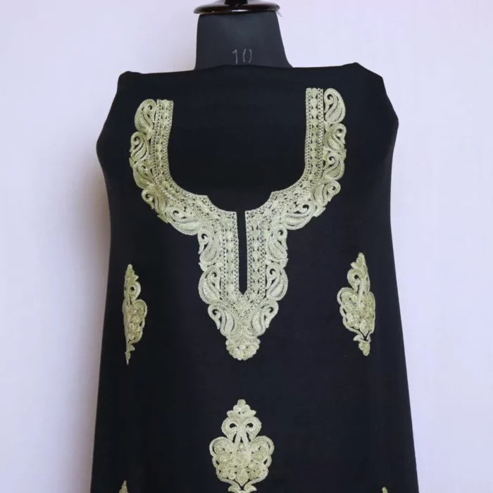 Black Bootis Cashmilon 2PC | Kashmiri Woolen Unstitched Salwar Suit | Lehlav Collection - Image 3