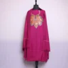 Pink and Golden Kashmiri Tilla 3PC Woolen Suit | With Dupatta | Loom Collection
