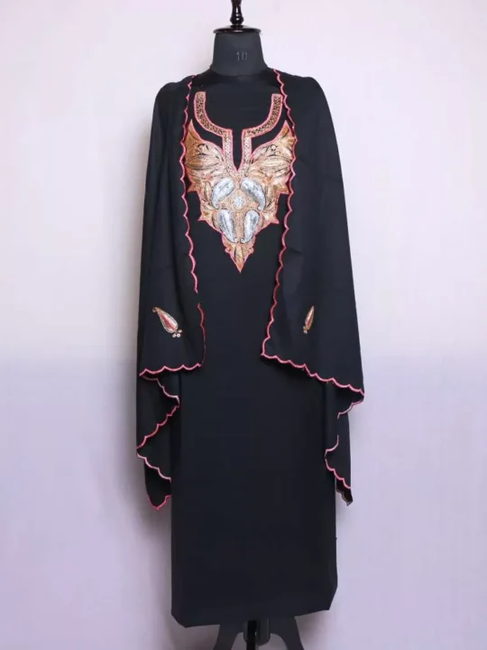 Black Kashmiri Tilla 3PC Woolen Suit | Loom Collection