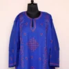 Aharbal Blue Sozni Pheran - Pure Wool With Kashmiri Needle Work
