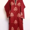 Shahi Maroon Kashmiri Pheran in Pure Wool with Chinari Sozni Handwork (W48)