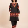 Black Lady Hut Kashmiri Coord Kurta Set for Winter | Very Warm | Maroofa Collection