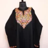Black Kashmiri Pheran With Aari Hand Embroidery