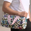White Floral Kashmiri Duffel Bag | Travel and Gym Bag | Small 12*10