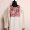 Sozni Work Pheran - White Pure Wool