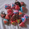 Heart Shaped Paper Machie Keychains: Set of 3, 20,50,100 | Wedding, Party, Mehndi Favor and Gifts from Kashmir