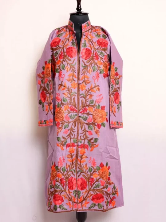 Lavendar Aari Cashmilon Tulip Coat - Omar Collection