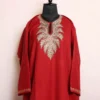 Chinari Maroon Sozni Handwork Pheran for Women | Pure Wool Thread Work Phiran