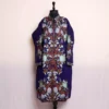 Dark Blue Aari Cashmilon Coat - Omar Collection