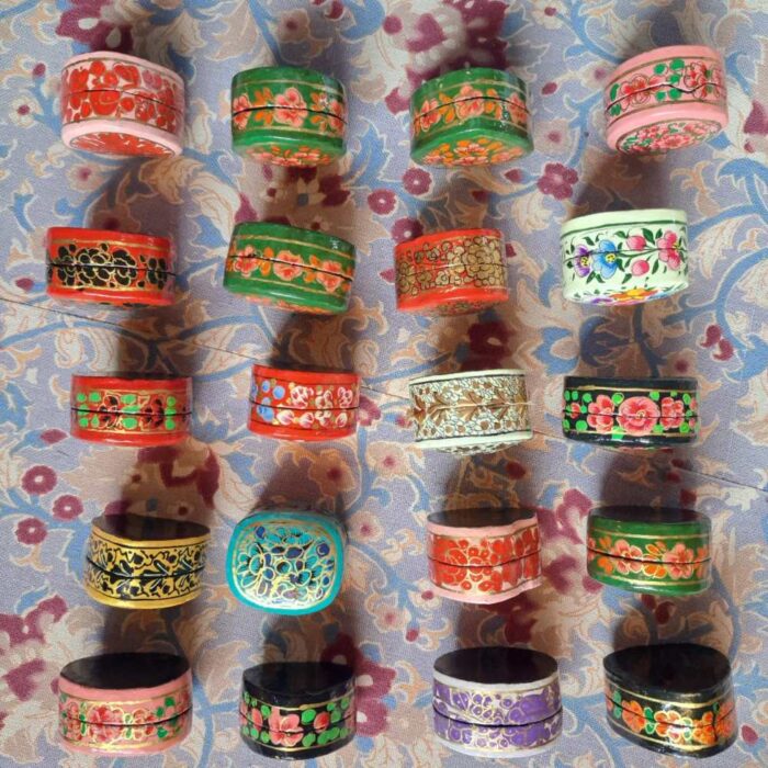 Paper Mache Ring Box 2 Inch: Set of 10 | Wedding Favors, Mehndi Favors, Wedding Gift, etc. - Image 3