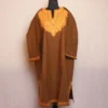 Dilnaz Bronze Kashmiri Aari Embroidered Tweed Winter Feran for Women
