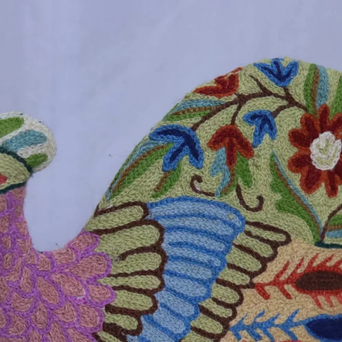 Peacock Kashmiri Tea Cozy Cover | Quilted | Handmade Chainstitch - Image 3