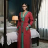 Unique Bathrobe/Dressing Woolen Gown for Women with Ari Embroidery