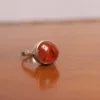 Traditional Antique Silver Natural Aqeeq Stone Ring