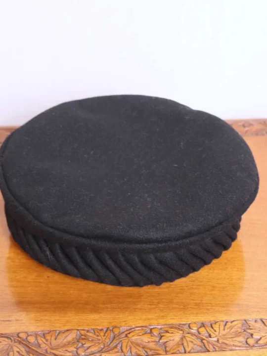 Black Twisted Design Pakol Cap