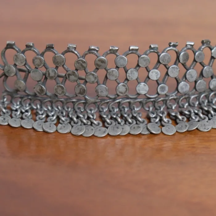 Vintage Traditional Antique Silver Hairclip with Intricate Design - Image 2