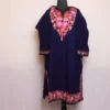 Dark Blue Cashmilon Pheran with Aari Work