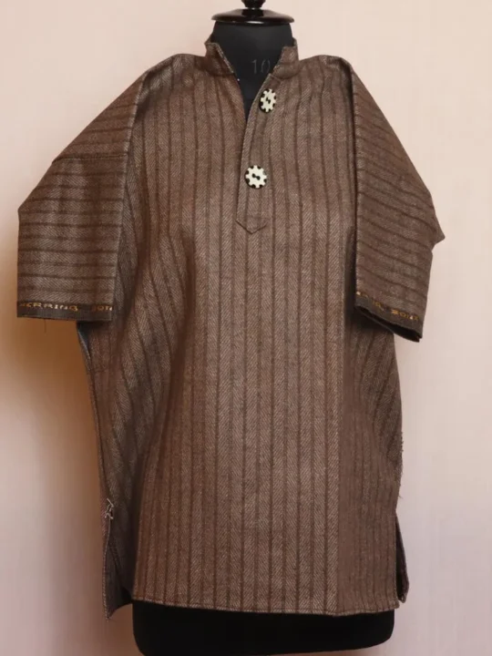 Linning Pattern Kashmiri Tweed Pheran for Kids - Sulaiman Collection (8-9 years )