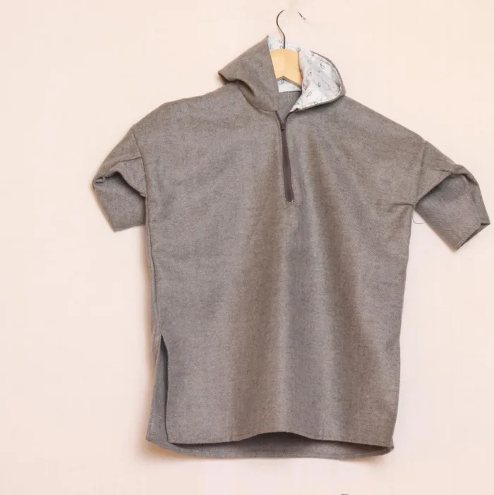 Light Grey Kashmiri Tweed Pheran for Kids - Sulaiman Collection (L:22 )