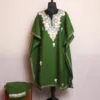 Bazila's Green Cashmilon Kaftan Set With Aari Embroidery
