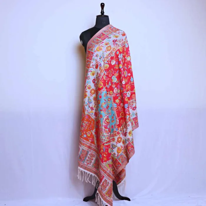 Premium Chinar Soft Silk Kani Stole | Dupatta - Image 4