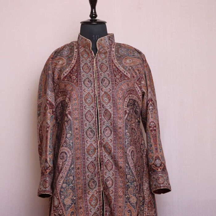 Kashmiri Kani Coat Jacket with Beautiful Badaam Design - Image 2