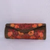 Brown Velvet Round Clutch Bag - Stylish Aari Embroidered