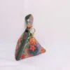Pari Green Velvet Potli Bag Pyramid Shaped - Aari Embroidered
