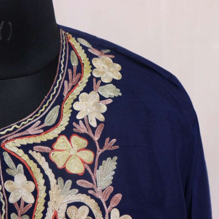 Dark Green Nadia Summer Kashmiri Summer Cool Kurti - Image 3