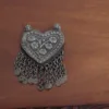 Antique Heart-Shaped Silver Pendant – Graceful Artistry