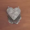 Elegant Antique Heart-Shaped Silver Pendant – Classic Touch