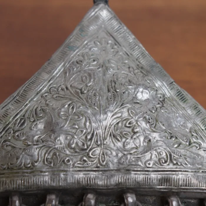 Antique Silver Triangle Pendant – Elegant Tradition - Image 3