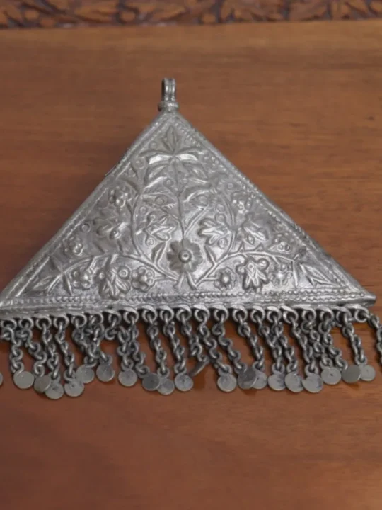 Antique Silver Triangle Pendant – Timeless Shape