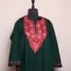 Hafsa Forest Green Cashmilon Pheran - Aari Embroidery