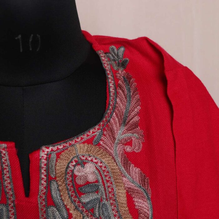 Fareeha Hot Pink Cashmilon with Fine Aari Embroidery - Image 3