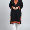 Saba Raffal Pheran with Border and Sleeve Embroidery