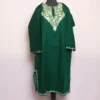Ayesha Dark Green Cashmilon Pheran with Beautiful Aari Pattern