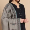 Posh Kashmiri Shawl with Hand Tilla and Sozni Work Badaam Booti - Muskaan Collection