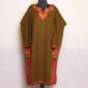 Chocolate Brown Cashmilon Pheran With Aari Embroidery - Parvaaz Collection